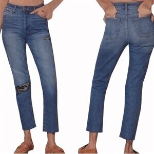 Evereve The Ever Straight Jeans Size 29 Medium Wash Denim